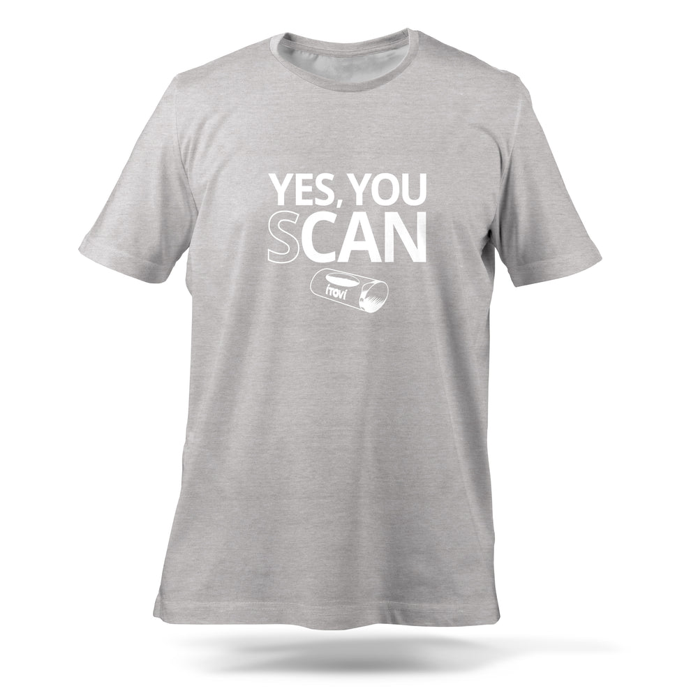 Yes You Scan Heather Gray (white logo)