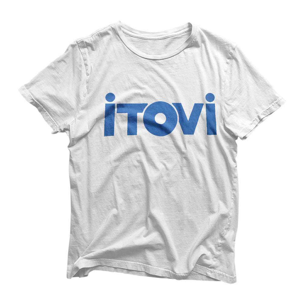 District Made White Blue iTOVi Logo
